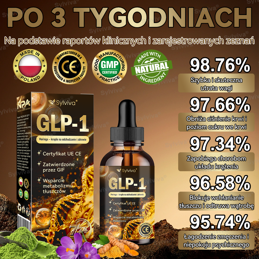 🔥Polecane przez Klinikę Mayo | Oficjalny sklep | Sylviva® GLP-1 Moringa – krople na odchudzanie i zdrowie 🔥 (Spalacz tłuszczu o jakości spożywczej – opracowany przez Towarzystwo Otyłości