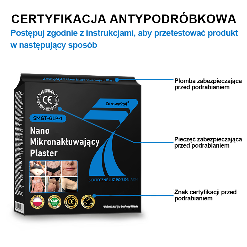 ZdrowyStyl®🌱 Nano Mikronakłuwający Plaster z SMGT-GLP-1 i Matrixyl 3000 – Odchudzanie, Ujędrnianie Skóry, Wsparcie Poziomu Cukru we Krwi, Bez Zastrzyków, Efekty w 7 Dni