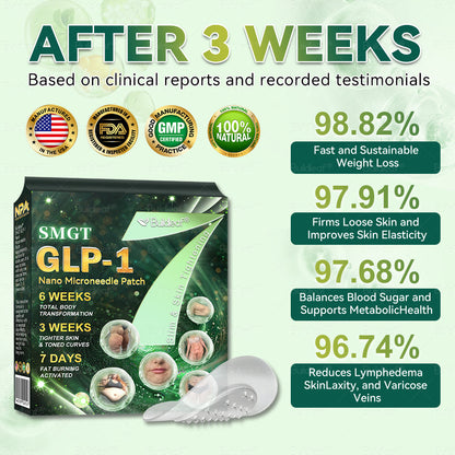 Oficjalny Sklep | Buildleaf® SMGT-GLP-1 Nano Microneedle Patch™ z Kolagenem i Matrixylem 3000 ｜Działa na otyłość, luźną skórę, nadciśnienie, cukrzycę, stłuszczenie wątroby, ból stawów, mgłę mózgową, brak energii, bóle ciała i inne dolegliwości.
