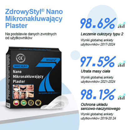 ZdrowyStyl®🌱 Nano Mikronakłuwający Plaster z SMGT-GLP-1 i Matrixyl 3000 – Odchudzanie, Ujędrnianie Skóry, Wsparcie Poziomu Cukru we Krwi, Bez Zastrzyków, Efekty w 7 Dni