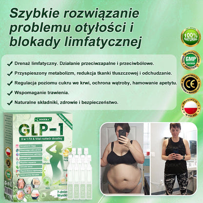 🎁DOOEKA® GLP-1 8 w 1 Fit & Vital roztwór doustny – Raz dziennie, widoczne zmiany w ciągu 7 dni / W przypadku otyłości, zdrowia serca i układu krążenia, cukrzycy, bezdechu sennego, zdrowia jelit, problemów ze stawami i wielu innych