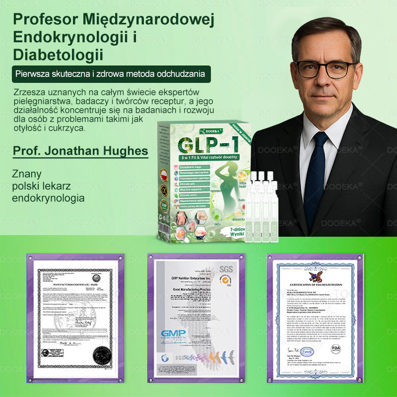 🎁DOOEKA® GLP-1 8 w 1 Fit & Vital roztwór doustny – Raz dziennie, widoczne zmiany w ciągu 7 dni / W przypadku otyłości, zdrowia serca i układu krążenia, cukrzycy, bezdechu sennego, zdrowia jelit, problemów ze stawami i wielu innych